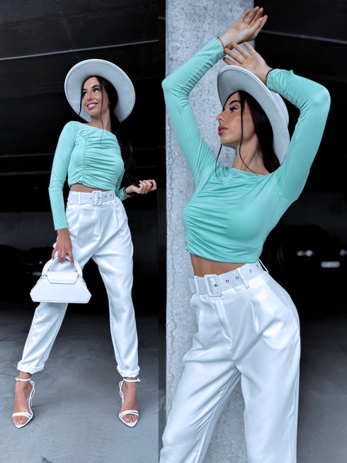 MINT, basic tops ar savilktu sānu "IELOCE"